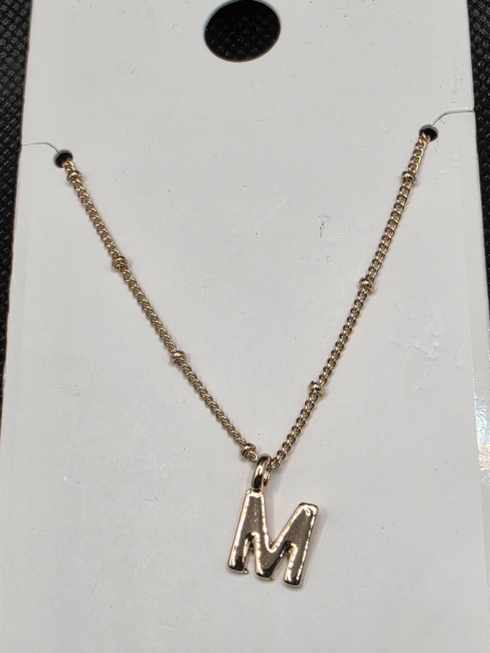 GAP Gold Tone Initial “M” Necklace